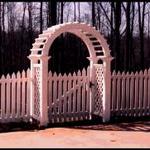 801 Arched Arbor with 6x6 Posts and Lattice Sides