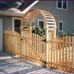 802 Arched Arbor with 4x4 Posts and Lattice Sides
