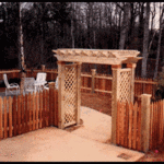 804 Flat-top Arbor w/ 6x6 Posts and Lattice Sides