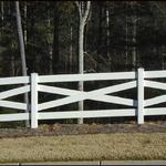 403 Crossbuck PVC Rail Fence