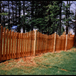 204 Scalloped Cedar Rooftop Picket/RT Dado Posts