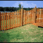 206 Scalloped Cedar Picket /4x4 Posts & Ball Tops