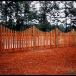 207 Scalloped Cedar Virginia Pickets with 4x4 Post