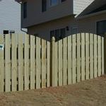 607 Arched Spaced Treated with Dogeared Dado Posts