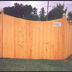 612 Scalloped Cedar Privacy/Tall Dogear Dado Posts