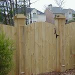 616 Arched Treated Privacy with Box Columns