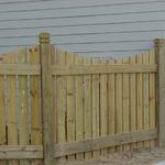 617 Scalloped Treated Pine Privacy with 6x6 Posts 